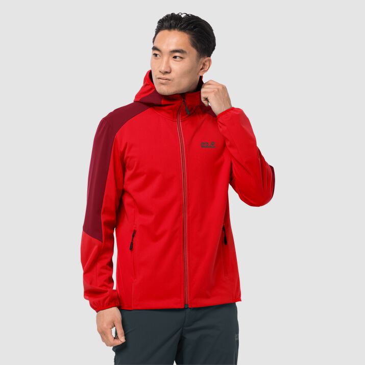 Jack Wolfskin Mens Go Hike Windproof Jacket Red 187456AER